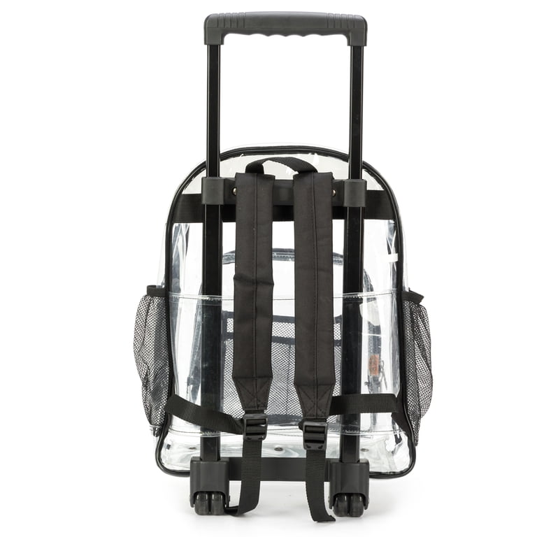 K-Cliffs Unisex Rolling Clear PVC School Backpack with  display picture 1