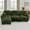 Green, variant on L Shaped Modular Sectional Sofa with Ottoman, Pleated Chenille Fabric Cloud Couch, 3-Seater Ergonomic Foam L-Shape Sofa with Round Armrest & 2 Throw Pillows for Living Room Apartment