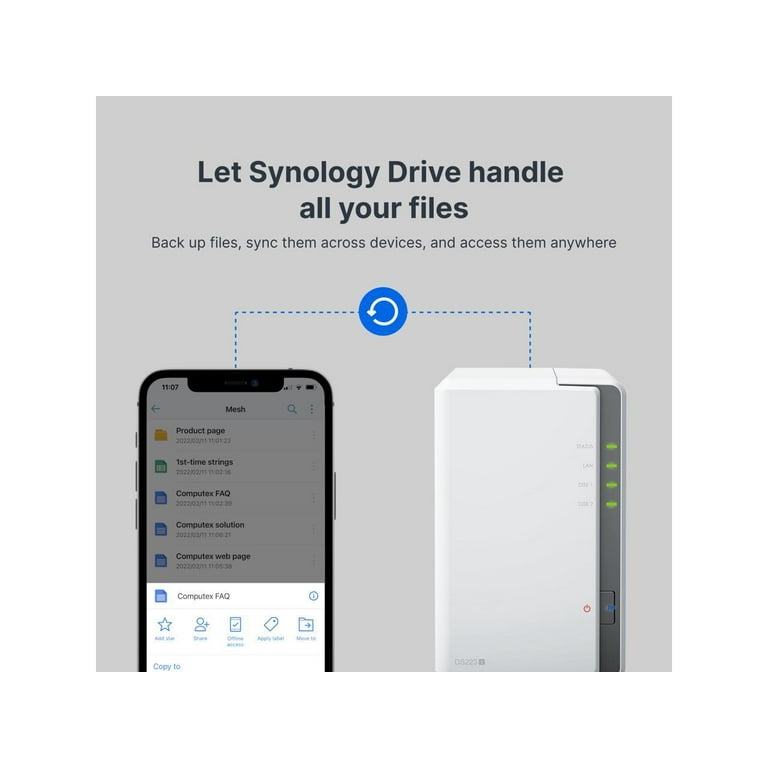 Synology 2-bay DiskStation DS223j (Diskless) - Walmart.com Synology 2-bay DiskStation DS223j (Diskless) - Walmart.com