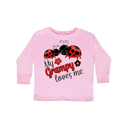 

Inktastic My Grampy Loves Me with Cute Ladybugs Gift Toddler Boy or Toddler Girl Long Sleeve T-Shirt