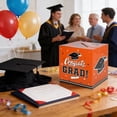 thumbnail image 6 of Orange Graduation Money Gift Box – DIY “GRAD” Themed Banknote Extraction Card Holder for Parties, 6 of 9