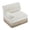 Beige-Left Armrest, variant on Hommoo Comfort Velvet Fabric Ottoman with Button Tufted Design & Floor-grazing Tassel, Beige