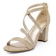 thumbnail image 1 of Sandalias Doradas con Brillo DREAM PAIRS MADISON para Mujer Talla 8.5W Tacón 7.5 cm, 1 of 9