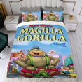 thumbnail image 4 of El Show de Magilla Gorila Conjunto de sábanas temático, trío de piezas, cómodo y amigable con la piel, diseño único, regalo de decoración para el hogar para familiares, amigos y fans,140cm *210cm, 4 of 6