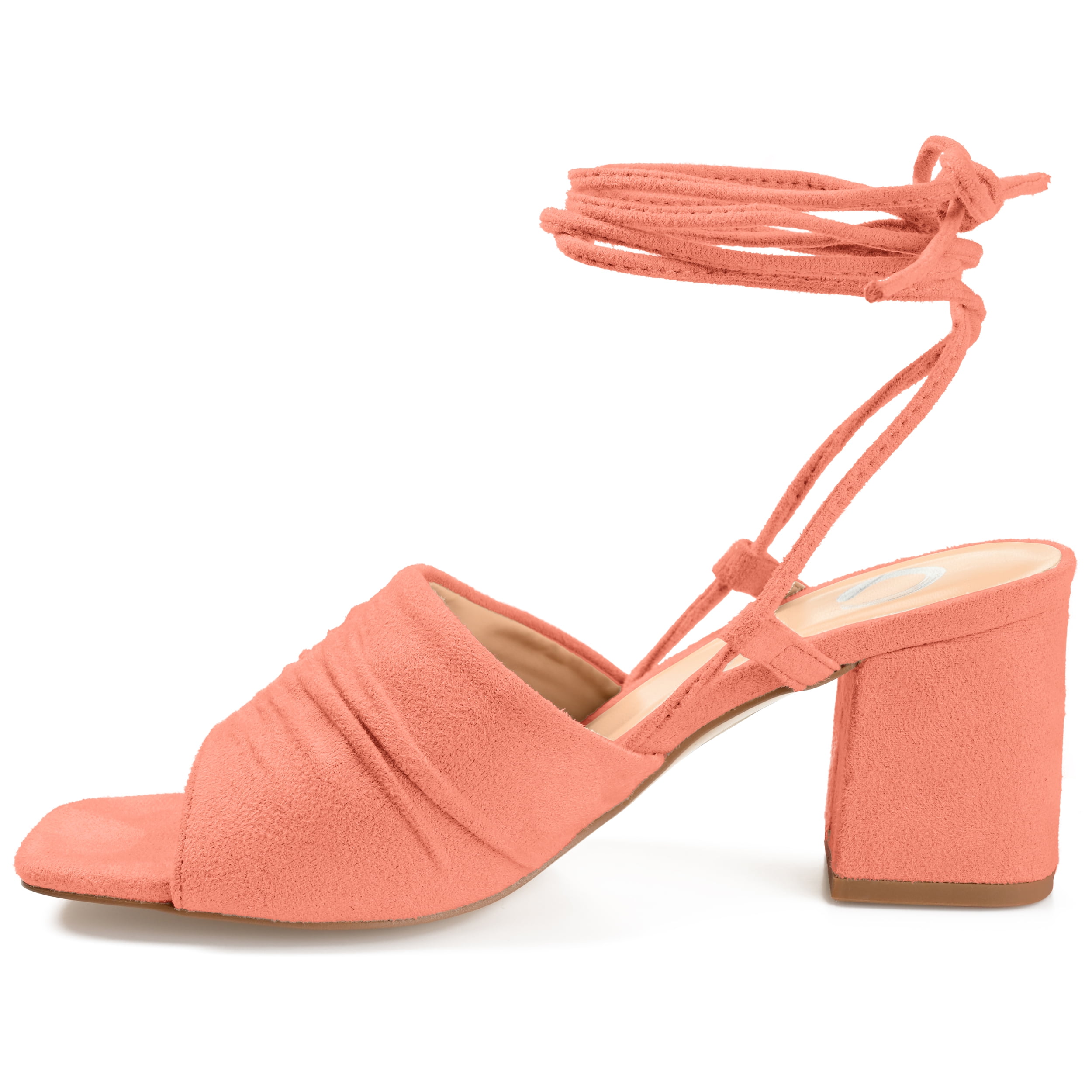 Journee Womens Felisity Open Square Toe Block Heel Dress Sandals