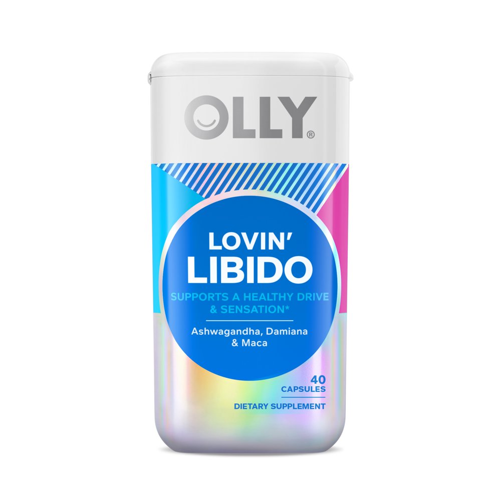 OLLY Lovin' Libido Capsule Supplement, Ashwagandha, Damiana, Maca, 40