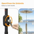 thumbnail image 4 of ACEGOSES 9ft LED Outdoor Patio Umbrellas w/ Tilt,Crank and 8 Ribs, Brown, 4 of 8
