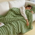 thumbnail image 1 of Thickened Plush Nap Blanket, Rabbit Plush Milk Velvet Cover Blankets, Fall Winter Weighted Fluffy Bed Throw Room Decor, Oversized Fuzzy Warm Couch Throws Gifts, 1 of 8