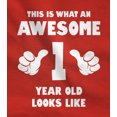 thumbnail image 2 of Tstars Boys Unisex 1st Birthday Gift Birthday Gift for 1 Year Old This Is What an Awesome One Year Old Looks Like Birthday Gifts for Baby Boy Birthday Party Funny Humor B Day Baby Bodysuit, 2 of 7