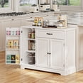 thumbnail image 3 of 42" Buffet Sideboard Cabinet, Asofer Kitchen Storage Cabinet Coffee Bar with Doors & Drawer - White, 3 of 8
