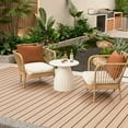 thumbnail image 2 of Fsbecl Round Metal Indoor Patio End Table, White, 2 of 9