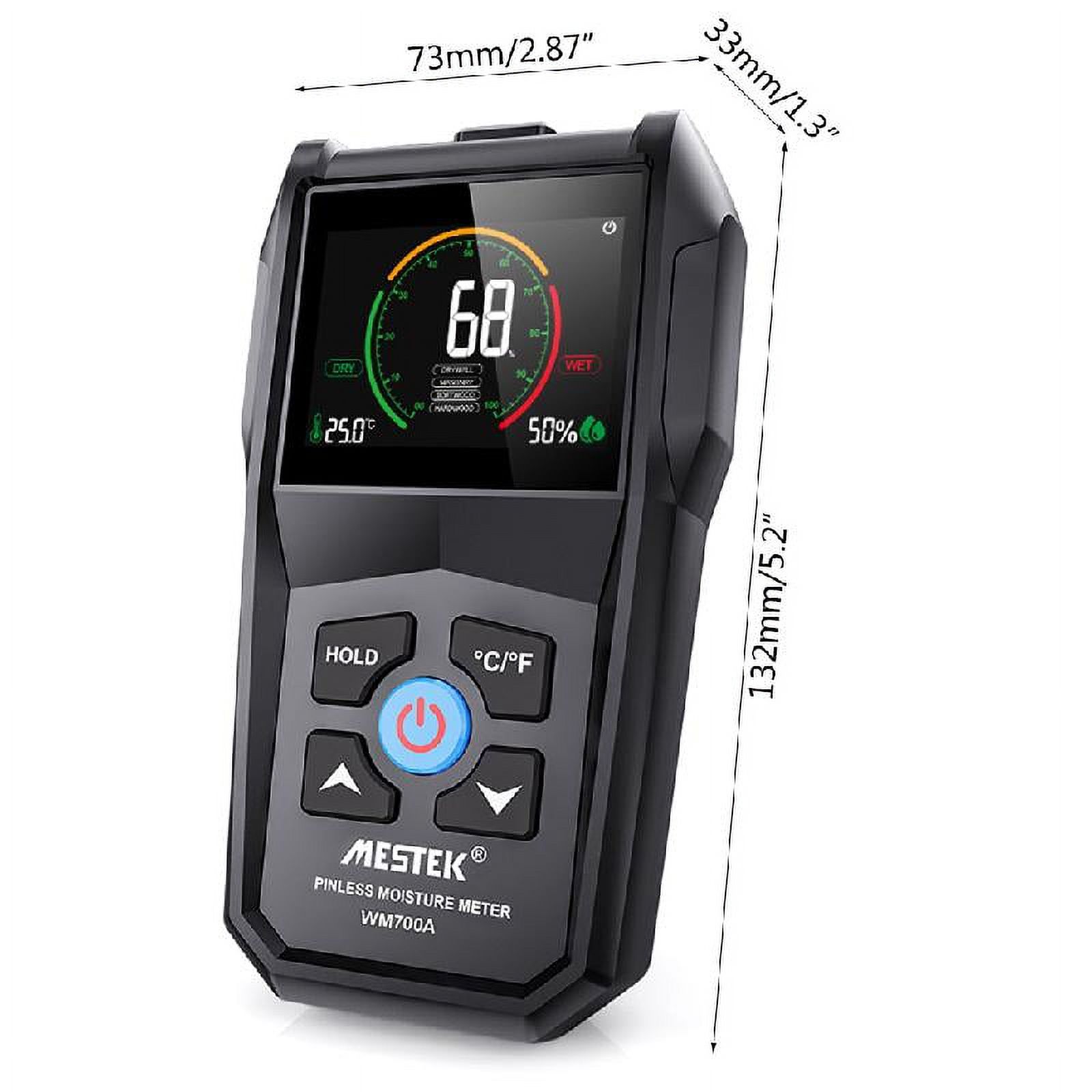 MANNYA Pinless Wood Moisture Meters Drywall Mold Moisture Detector Wall Moisture Sensor Digital Humidity Tester with Alarm