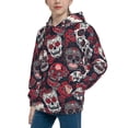 thumbnail image 2 of KLL Unisex Kids Boys Girls Hooded Pocket Pullover Hoodies-Rose Flowers, 2 of 5