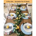 thumbnail image 4 of 15 Inch Round Placemats Set of 6, Light Blue Snowman Christmas Non Slip Heat Insulation PP Table Mats, Winter Snowflake Xmas Gifts Washable Place Mats for Kitchen Dining Party Table Decor, 4 of 7