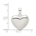 thumbnail image 3 of Sterling Silver Heart Pendant Necklace for Women with Polished Smooth Finish, Minimalist Design Symbolizing Love, Elegant Lightweight Chain for Everyday Wear or Layering, 3 of 6
