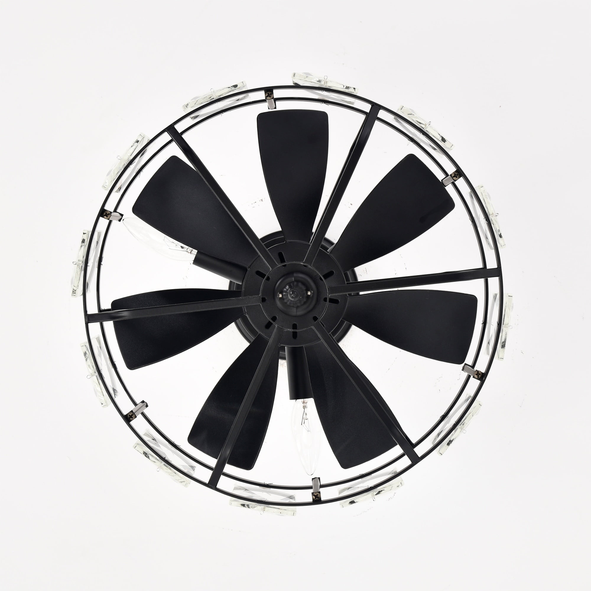 Alban 15.4 in. 3-Light Indoor Matte Black Finish Ceiling Fan with Light Kit