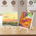 thumbnail image 4 of Threns 14Pcs Mini Canvas Easel Set Wooden Tabletop Easel Lightweight Display Holder Easels Art Supplies for Kids Painting Arts,3.14 x 5.9 inch, 4 of 10