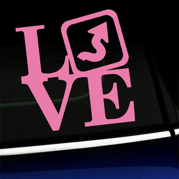 LOVE Twisties - Decal for MINI Cooper - Choose Color - [PINK]