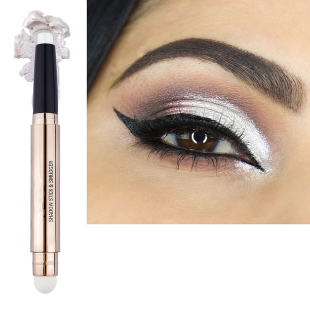 LGSZGDCN Barra de sombra de ojos blanca y sombra de ojos edificable Crema suave Lápiz brillante Lápiz resaltador resistente al agua de larga duración Maquillaje Delineador de ojos hipoalergénico Apari