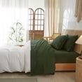 thumbnail image 3 of Washed Cotton Pieces Sheet Set Linen Feel Natural Wrinkle Breathable Lightweight (Queen Cream Grey), 3 of 6