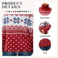 thumbnail image 6 of Asklazy Women's Turtleneck Sweater Long Sleeve Cozy Warm Casual Lightweight Soft Pullover Jumper Tops,Christmas Snowflake Red,3XL, 6 of 9