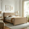 thumbnail image 2 of Platform Bed Frame, King, Gray, Velvet, Hotel Bedroom, Modern Contemporary, HB38152, 2 of 9