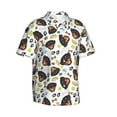 thumbnail image 2 of Balery Rottweiler Print Men's Hawaiian Shirts Short Sleeve Beach Shirt Relaxed Fit Vacation Button Down Shirts-Medium, 2 of 9
