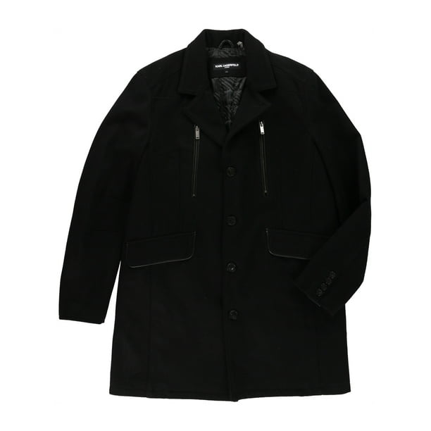 Karl Lagerfeld Paris Karl Lagerfeld Mens Wool Blend Pea Coat