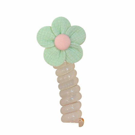 

Clearance!aoksee Cute Telephone Wire Hair Bands for Children Phone Wire Hair Bands with Flower Colorful Telephone Wire Hair Bands for Kids Christmas Gifts