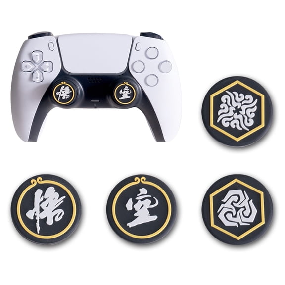 Gamepad Thumb Grips, Wukong Joystick Caps for Switch/PS4/PS5/Xbox, 4 PCS Thumbstick Cover for Switch/Lite/OLED, Game Controller Button Cover-Wukong Pattern