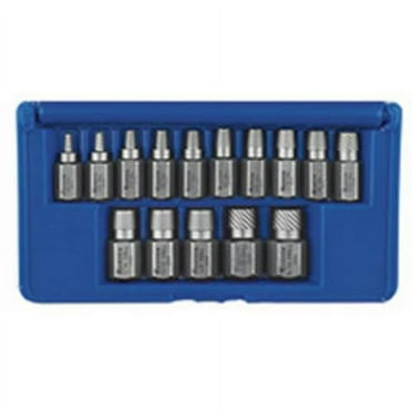 Hanson AHN-53228 15 Pc. Hex Head Multi-spline Screw Extractor Set