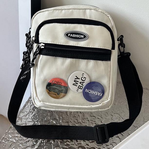 Bandolera Mini Sling Bag FLhrweasw para Hombres y Mujeres de Nylon sólido