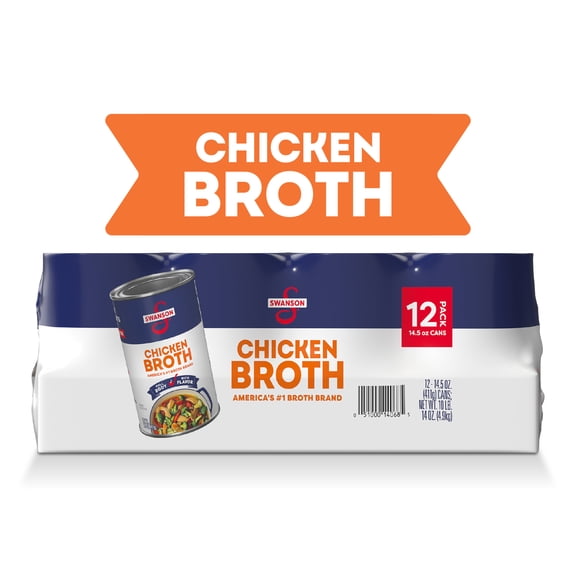 Swanson Chicken Broth, 14.5 oz Can (12 Pack)