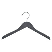 NAHANCO 17" Wooden Shirt Hanger, Greywash (Pack of 100)
