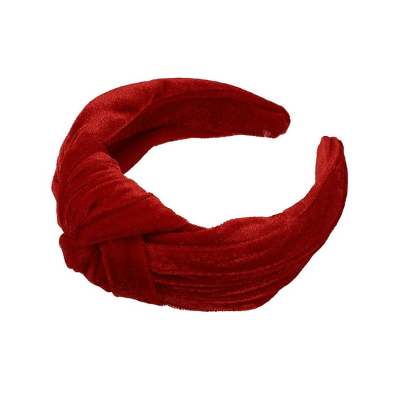Vocoste 1 Pc Velvet Wide Knotted Hairband for Women Hairband Hair Hoop Hair Accessories Red