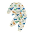 thumbnail image 3 of Baby Boy Clothes Allover Dinosaur Print Long Sleeve Shirt and Pants Set 2 Piece Playwear Outfit 6 Months-4 Years, 3 of 3