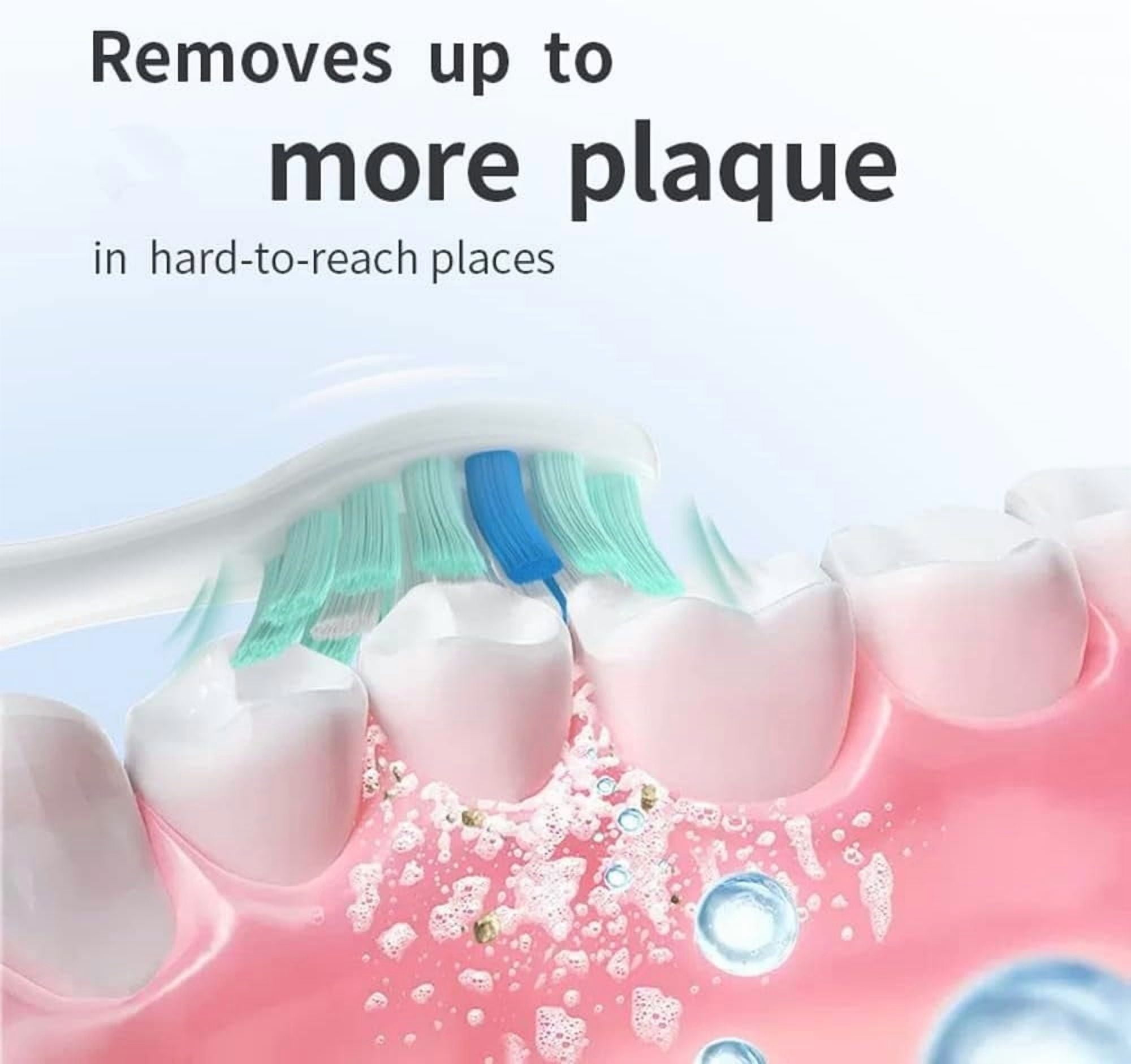 C2 Optimal Plaque Control Replacement Toothbrush Heads, Compatible with Phlilps Sonlcare Electric Toothbrush Brush Heads, HX9024, 8 Brush Heads, White