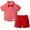 Red, variant on Mqqzkk Boys Clothes Shorts Sets Printed Short Sleeve Button Shirt and Shorts Two Pieces for Kids Summer Outfits（1-5Years)