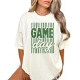 thumbnail image 3 of Game Day Striped Shirt for Women & Teen Girls Retro Football Season Comfort Colors Graphic Tee - Green on Ivory Shirt, Adult Small, 3 of 5