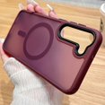 thumbnail image 2 of Matte Case For Samsung Galaxy S24 S23 S22 Ultra Plus S21 S20 FE For Magsafe Magnetic Charge Frosted Bumper Cover funda, 2 of 5