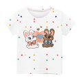 thumbnail image 2 of Spazoro Children's Boys Girls Shirts Tee, Cartoon Print Graphic T-Shirts Crew Neck Short Sleeve Casual Summer Tops for Unisex White Size 5 T, 2 of 3