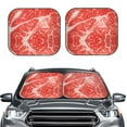 thumbnail image 6 of Lsque Beef Steaks 2 PCS Windshield Sun Shade | CarFoldable Window Covers | Car Accessories Reflect UV for Universal Cars SUV Truck | Small, 6 of 7