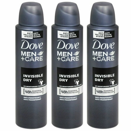 3 Pack Dove Men Invisible Dry Anti Perspirant 48 Hr Deodorant Spray 150ML