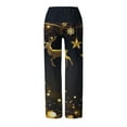 thumbnail image 4 of Buigttklop Christmas Sweatpants for Women 2024 Casual Christmas Printed High Waist Drawstring Baggy Lounge Pants Solid Color Sport Active Jogging Trousers, 4 of 5