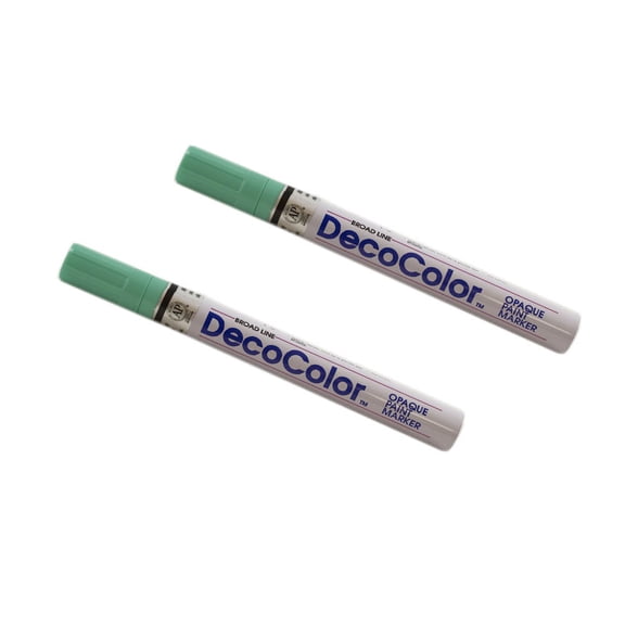 Marvy Uchida Broad Line Opaque Paint Markers, 2/Pack, Mint Green