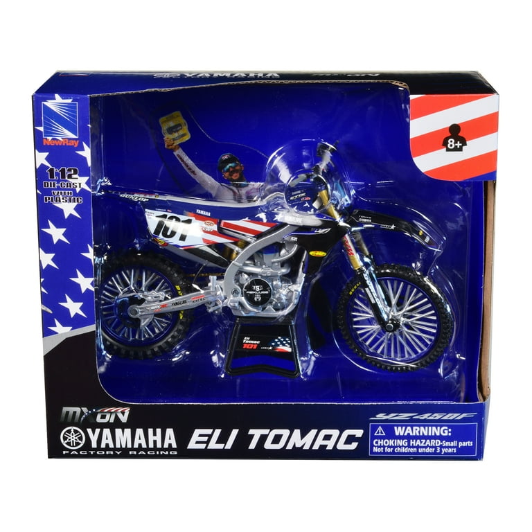 Yamaha YZ450F Dirt Bike, 1/12 Scale Model, #101 Eli Tomac
