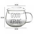 thumbnail image 2 of Tea Cups Thickened Glass Cups with Lid, Simple Teacups Great for Family Daily, 2 of 4