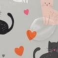 thumbnail image 4 of Yayeee Shower Curtain with Hooks 72"x72" Waterproof Fabric Bathroom Hanging Decor, Gray Cartoon Pattern, 4 of 5