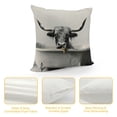 thumbnail image 4 of Orinice Bull Graphic Decorative Throw Pillow Cover for Home Couch Living Room Bed Sofa - Short Plush Material - 1PC 18x18in, 4 of 5
