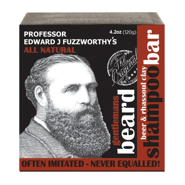 Professor Fuzzworthys Beard Shampoo Bar para barba extra suave y saludable - Domina la barba con cerveza y arcilla Rhassoul - Todos los ingredientes naturales - Australia 4.2 oz